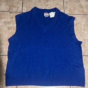 Levi's Men's V-Neck Blue Sweater Vest